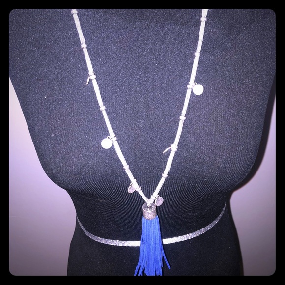 Vince Camuto Jewelry - Blue (cobalt blue ) and silver tassel necklace